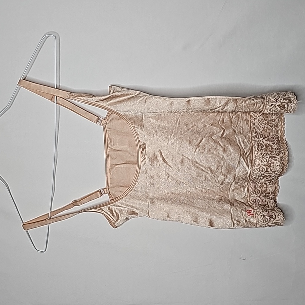 Ruby Ribbon Tan Lace Detail Chemise